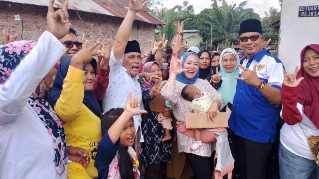 Kampanye Blusukan, Junaidi - Eduar yakin Raup Suara pada Pilkada PALI 2024