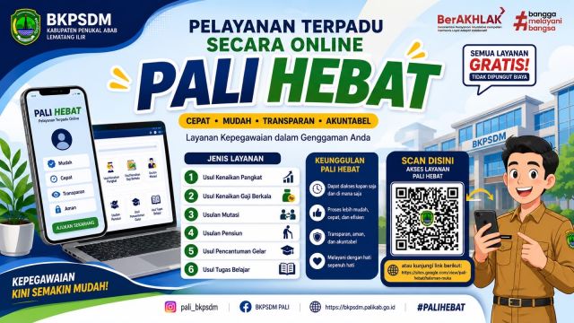 BKPSDM PALI Luncurkan Layanan Kepegawaian Terpadu Secara Online “PALI HEBAT”
