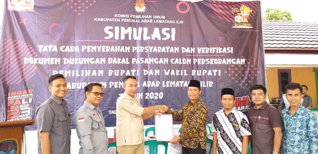 KPU PALI Gelar Simulasi Penyerahan Dukungan Bakal Paslon Perseorangan