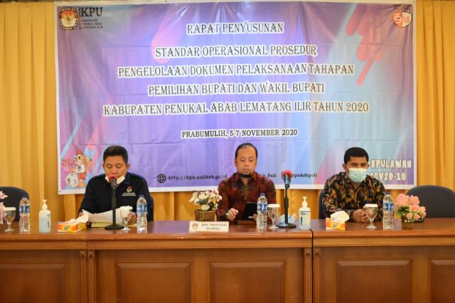 Siapkan Pertanggungjawaban, KPU PALI Gelar Rapat SOP Dokumentasi