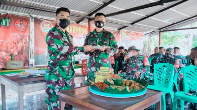 Anggota Pulang dari Papua, Koramil Talang Ubi Gelar Syukuran