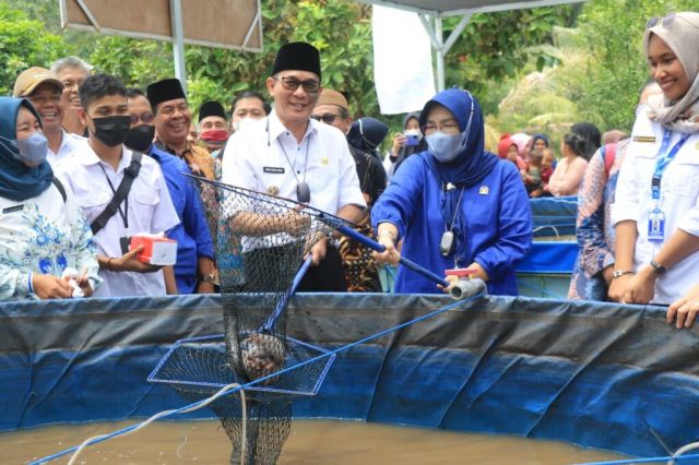 Bupati PALI Hadiri Panen Lele Sistem Bioflok