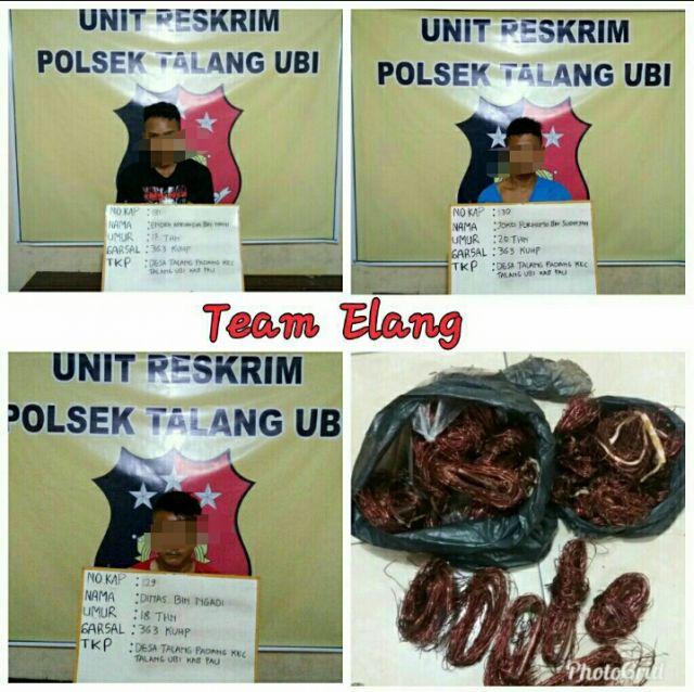 Pencurian Kabel Tembaga BBP Terungkap, Dua Pelaku di Bawah Umur