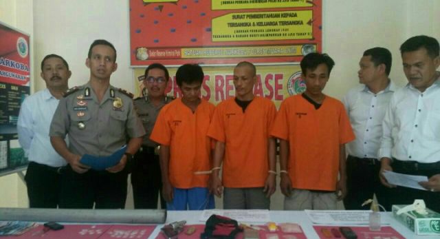 Polres Muara Enim Sikat Tiga Pengedar Narkoba. Duanya Merupakan Warga PALI