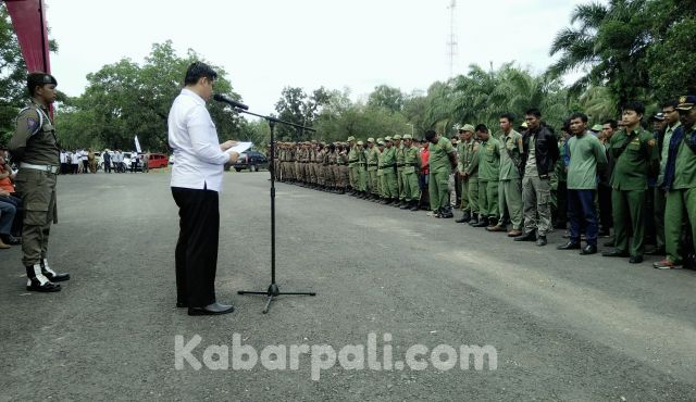 Ratusan Linmas PALI digembleng Tentara di Cimahi