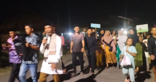 Meriahnya Sambut Ramadhan, Desa Purun Gelar Pawai Obor