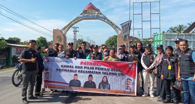 Panwaslu Talang Ubi Gelar Patroli Kawal Hak Pilih