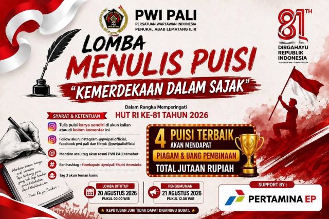 PWI PALI Gelar Lomba Puisi, Maknai Kemerdekaan dalam Sajak