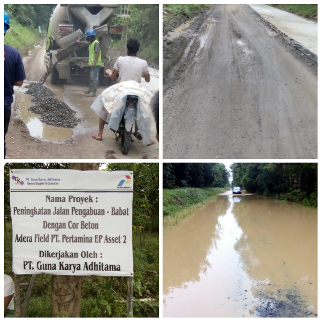 Pengecoran Jalan Pengabuan – Babat dikritik LSM