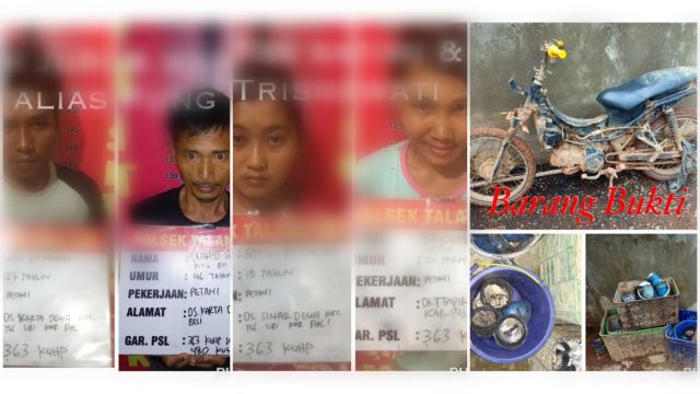 Maling Mantang, 4 Warga Jadi Tersangka