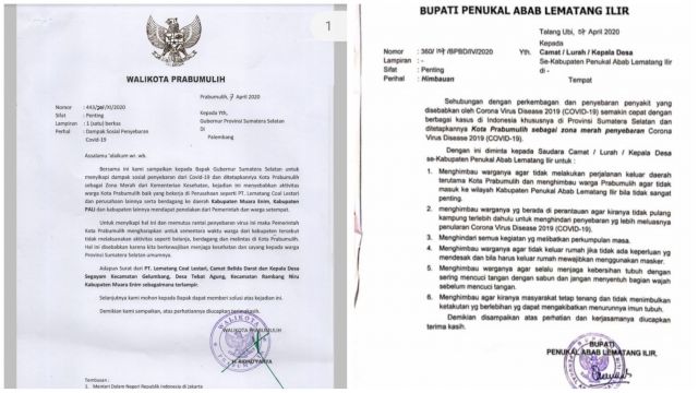 Cegah Penyebaran Covid-19, Wako Ridho Yahya Batasi Keluar Masuk Warga ke Prabumulih