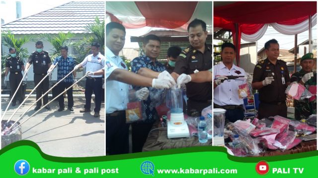 Puluhan BB Kejahatan dimusnahkan Kejari PALI