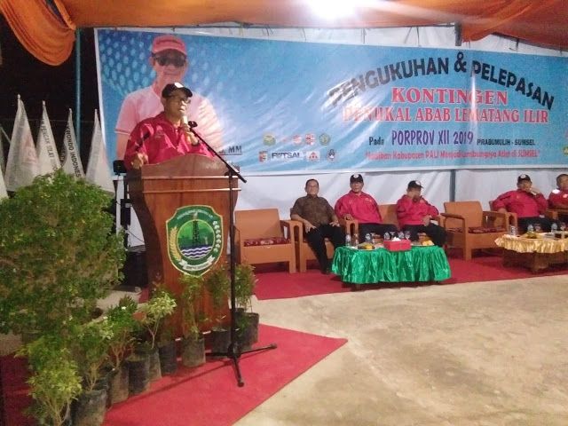 Bupati PALI Kukuhkan dan Lepas Kontingen Menuju Porprov Ke XII 2019