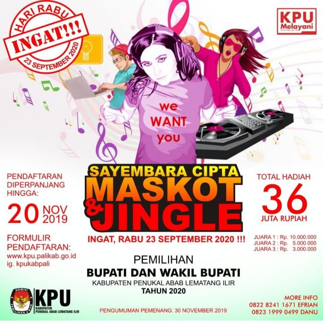 Ayo Ikut! Sayembara Cipta Maskot dan Jingle KPU diperpanjang 