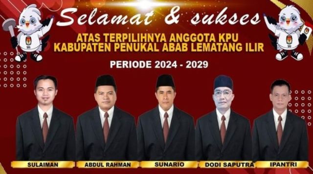 100 Anggota KPU dilantik Hari ini. Termasuk dari PALI
