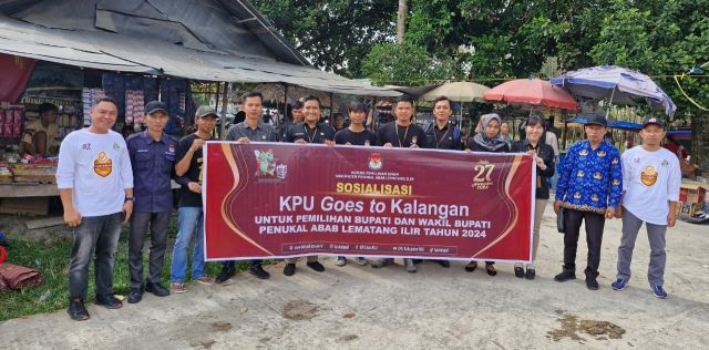 KPU PALI Sosialisasi Pilkada di Pasar Tempirai