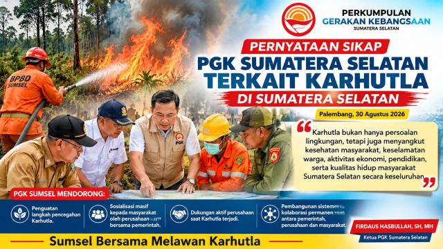 PGK Sumsel Dorong Kolaborasi Perusahaan dan Pemerintah Tangani Karhutla