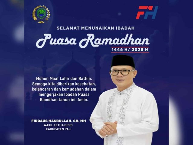 Sambut Ramadhan 1446 H, Waka DPRD PALI Ajak Masyarakat Tingkatkan Amal Ibadah